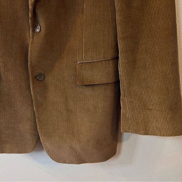 Hunt Valley Gentleman's Clothing Corduroy Coat Blazer Brown Jacket Size 44L - Picture 2 of 6